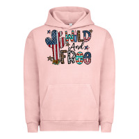 Pigment Salmon wild and free Urban Hoodie - CowhideDigitalArt