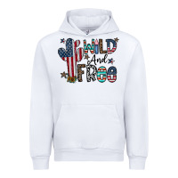White wild and free Urban Hoodie - CowhideDigitalArt