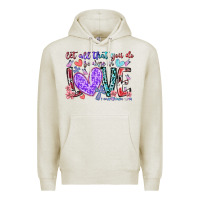 Oatmeal Heather let all that you do be done in love Premium Hoodie - RacoonDesign