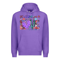 Purple let all that you do be done in love Premium Hoodie - RacoonDesign
