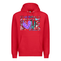 Red let all that you do be done in love Premium Hoodie - RacoonDesign