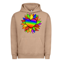 Pigment Burro lgbtq color heart and sunflower Urban Hoodie - HRA Design Shop