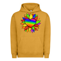 Pigment Peanut Butter lgbtq color heart and sunflower Urban Hoodie - HRA Design Shop