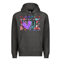 Charcoal Heather let all that you do be done in love Premium Hoodie - RacoonDesign