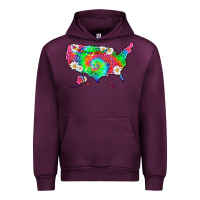 Mauve Wine lgbtq america map Urban Hoodie - HRA Design Shop