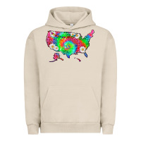 Pigment French Oak lgbtq america map Urban Hoodie - HRA Design Shop