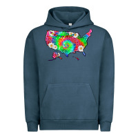 Pigment Midnight Navy lgbtq america map Urban Hoodie - HRA Design Shop