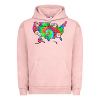 Pigment Salmon lgbtq america map Urban Hoodie - HRA Design Shop