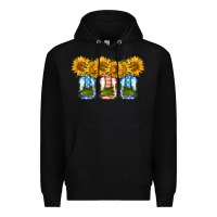 Black american sunflower mason jar Premium Hoodie - HRA Design Shop