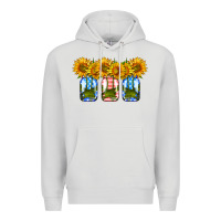 Dove Grey american sunflower mason jar Premium Hoodie - HRA Design Shop