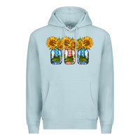 Blue Mist american sunflower mason jar Premium Hoodie - HRA Design Shop