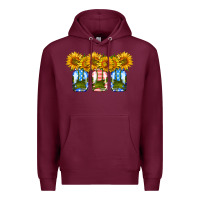 Burgundy american sunflower mason jar Premium Hoodie - HRA Design Shop