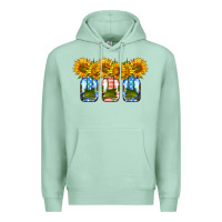 Seafoam american sunflower mason jar Premium Hoodie - HRA Design Shop