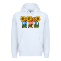 White american sunflower mason jar Premium Hoodie - HRA Design Shop