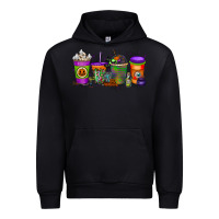 Black Halloween Coffee Drink Urban Hoodie - RacoonDesign
