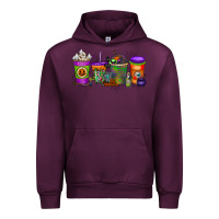 Mauve Wine Halloween Coffee Drink Urban Hoodie - RacoonDesign