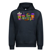 Navy Halloween Coffee Drink Urban Hoodie - RacoonDesign