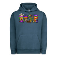 Pigment Midnight Navy Halloween Coffee Drink Urban Hoodie - RacoonDesign
