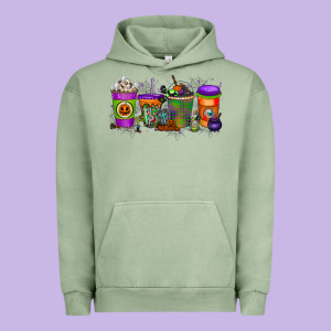 Halloween Coffee Drink Urban Hoodie Designed By Racoondesign