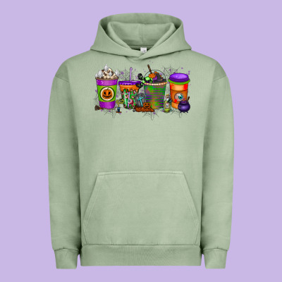 Halloween Coffee Drink Urban Hoodie Designed By Racoondesign