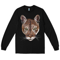 Black florida panther  face Long Sleeve Tee - BarkalooDesign