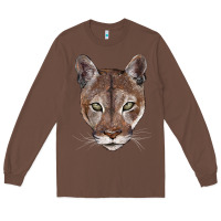 Chestnut florida panther  face Long Sleeve Tee - BarkalooDesign