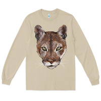 Mushroom florida panther  face Long Sleeve Tee - BarkalooDesign