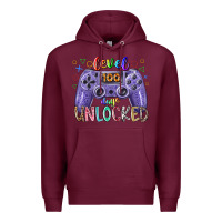 Burgundy level days unclocked Premium Hoodie - RacoonDesign