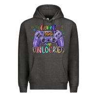 Charcoal Heather level days unclocked Premium Hoodie - RacoonDesign