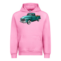 Fuchsia Pink western truck left 34 view Urban Hoodie - FaDigitalArtStudio