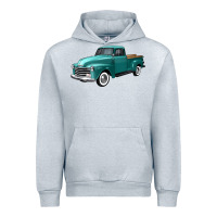 Heather Grey western truck left 34 view Urban Hoodie - FaDigitalArtStudio