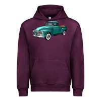 Mauve Wine western truck left 34 view Urban Hoodie - FaDigitalArtStudio