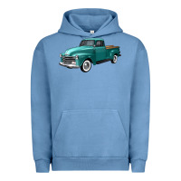 Pigment Pebble Blue western truck left 34 view Urban Hoodie - FaDigitalArtStudio