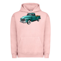 Pigment Salmon western truck left 34 view Urban Hoodie - FaDigitalArtStudio