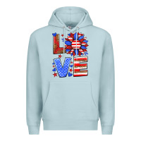 Love America Sunflower Premium Hoodie | Teevron