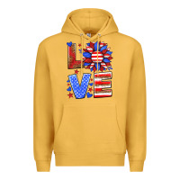 Mustard love america sunflower Premium Hoodie - HRA Design Shop