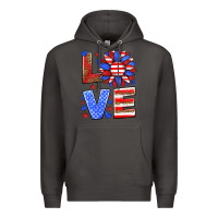 Smoke love america sunflower Premium Hoodie - HRA Design Shop