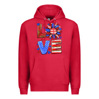 Cardinal love america sunflower Premium Hoodie - HRA Design Shop