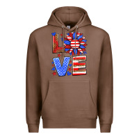 Chestnut love america sunflower Premium Hoodie - HRA Design Shop