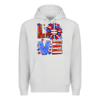 Dove Grey love america sunflower Premium Hoodie - HRA Design Shop