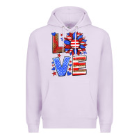 Lilac love america sunflower Premium Hoodie - HRA Design Shop
