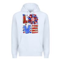 White love america sunflower Premium Hoodie - HRA Design Shop