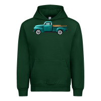 Forest Green western truck left side view Urban Hoodie - FaDigitalArtStudio