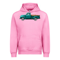 Fuchsia Pink western truck left side view Urban Hoodie - FaDigitalArtStudio