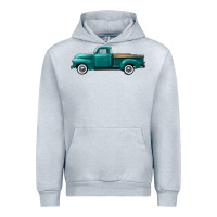 Heather Grey western truck left side view Urban Hoodie - FaDigitalArtStudio
