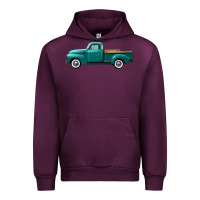 Mauve Wine western truck left side view Urban Hoodie - FaDigitalArtStudio
