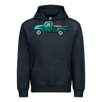 Navy western truck left side view Urban Hoodie - FaDigitalArtStudio