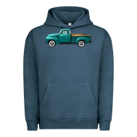 Pigment Midnight Navy western truck left side view Urban Hoodie - FaDigitalArtStudio