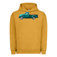 Pigment Peanut Butter western truck left side view Urban Hoodie - FaDigitalArtStudio