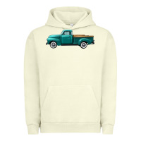 Pigment Pistachio western truck left side view Urban Hoodie - FaDigitalArtStudio
